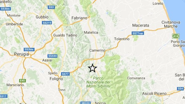 L'epicentro del terremoto 