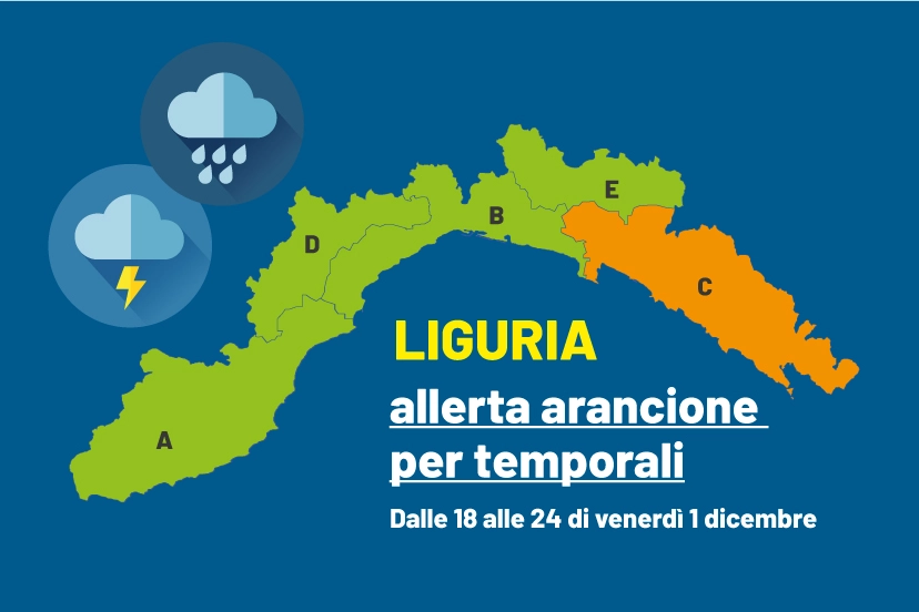 L'allerta arancione in Liguria