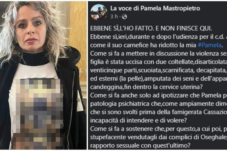 Alessandra Verni con la maglietta choc di Pamela Mastropietro e il post su Facebook