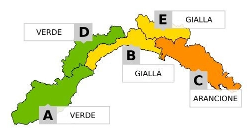 Allerta meteo in Liguria