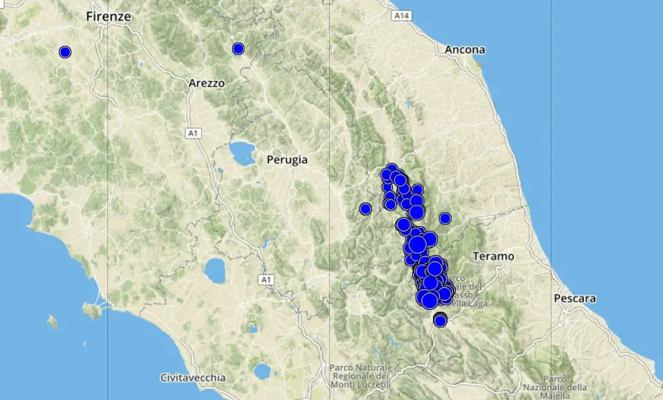 Terremoto oggi, undici scosse nella notte