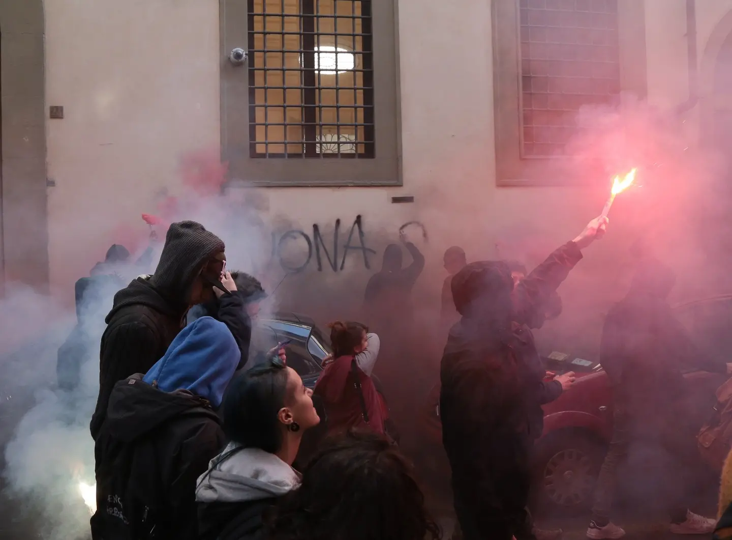 Corteo non autorizzato contro la riforma della scuola del governo Renzi