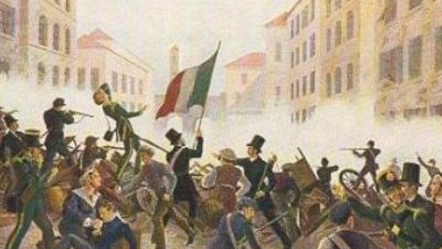 L'insurrezione a Milano, immagine d'epoca