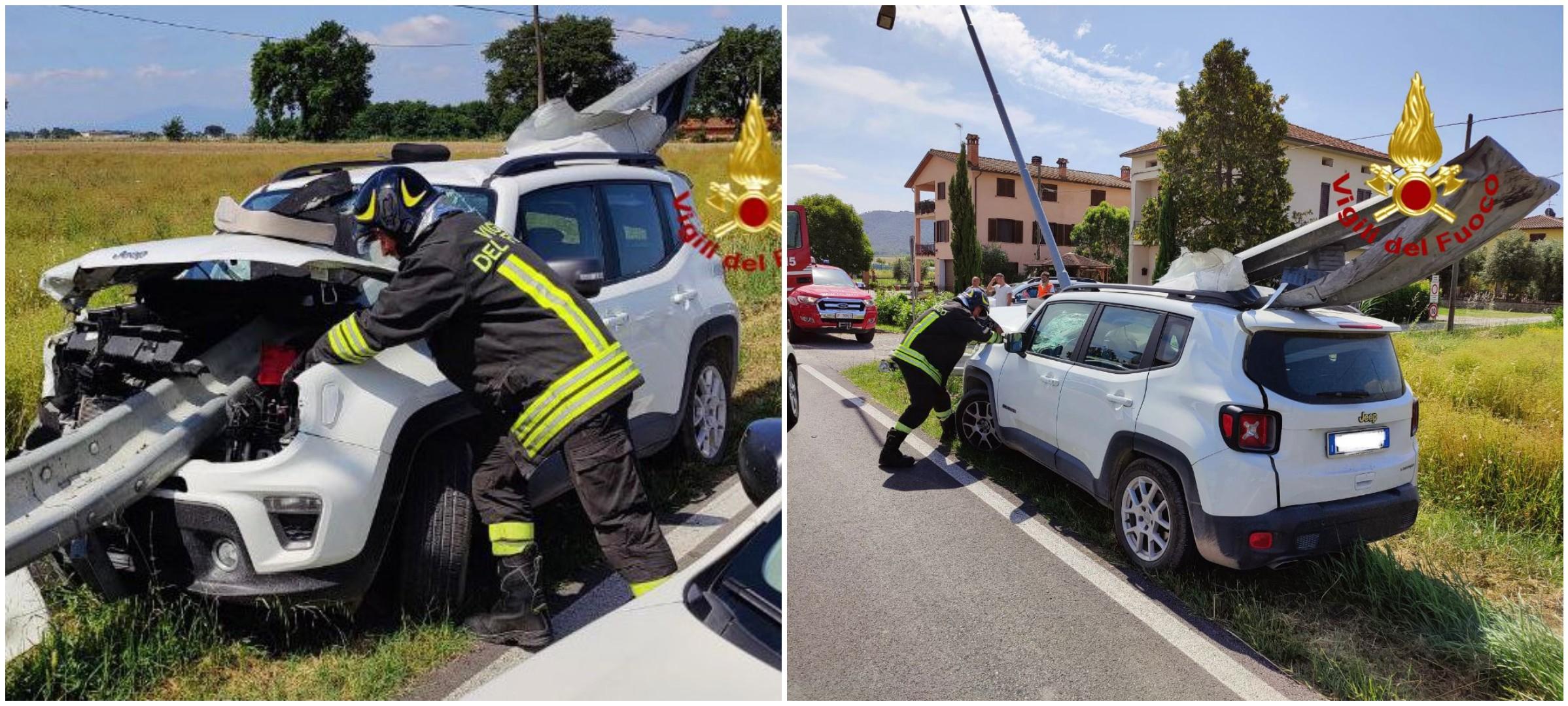 Spaventoso Schianto Contro Il Guard Rail, L’auto Infilzata Dalla ...