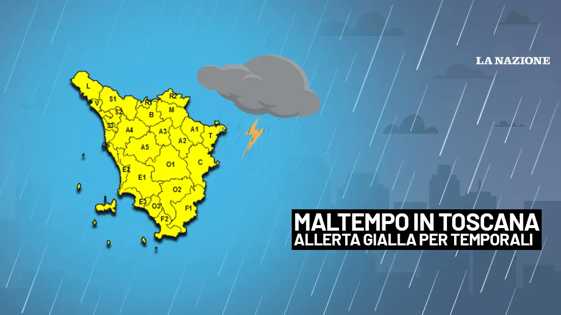 Maltempo In Toscana, Allerta Gialla Per Temporali Forti Su Tutta La Regione