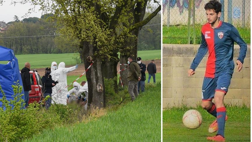 I rilievi sul luogo della tragedia. A destra il giovane