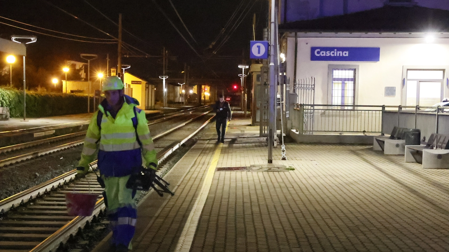 Incidente mortale in stazione a Cascina (foto Del Punta/Valtriani)