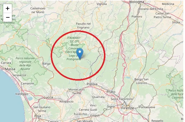 Terremoto, scossa di 2.4 a Cutigliano