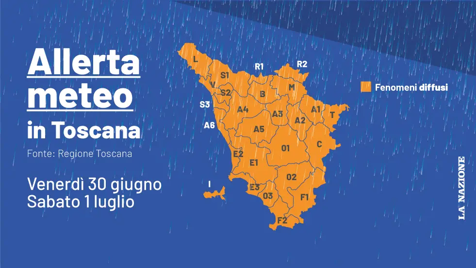 Maltempo, Allerta Arancione Su Tutta La Toscana Per Forti Temporali