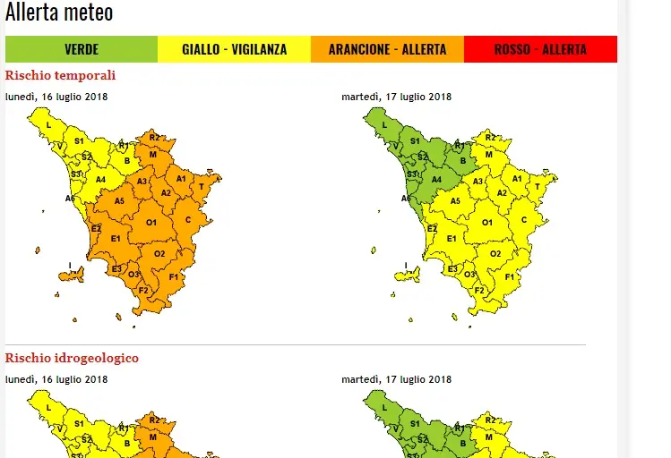 Meteo, peggiorano le previsioni e l'allerta diventa arancione