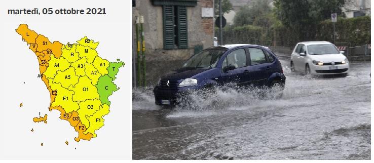 E' Allerta Meteo Arancione In Toscana: Rischio Temporali Forti Sulla Costa