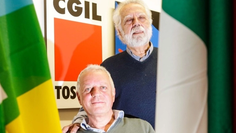 Amici da sempre: Allessio Gramolati (segretario toscano Spi Cgil) con Sergio Staino