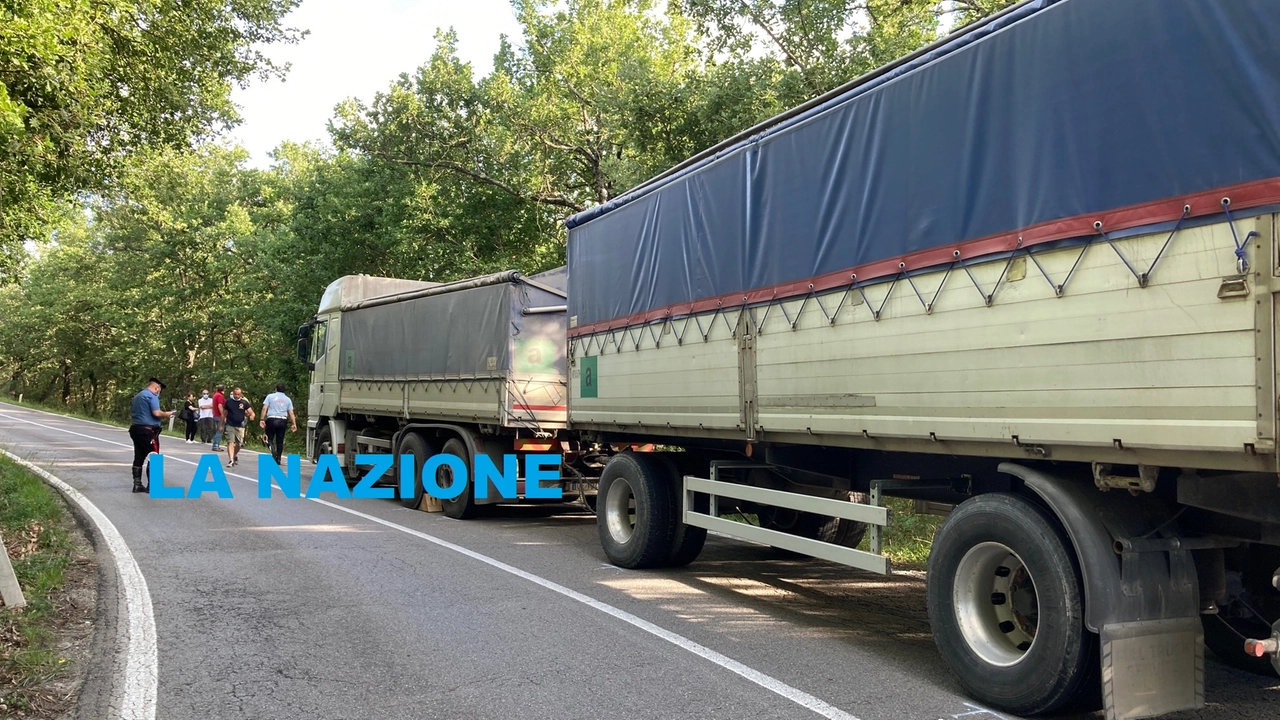 L'autotreno contro cui si è scontrato Zanardi