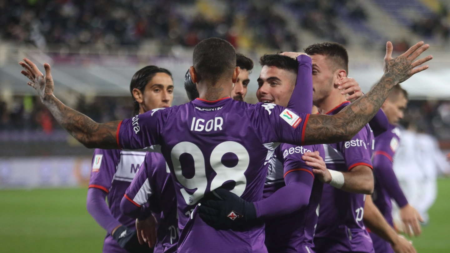 Coppa Italia: Fiorentina-Benevento, esultanza viola (Germogli)