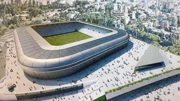 Rendering del nuovo stadio "Liberati"