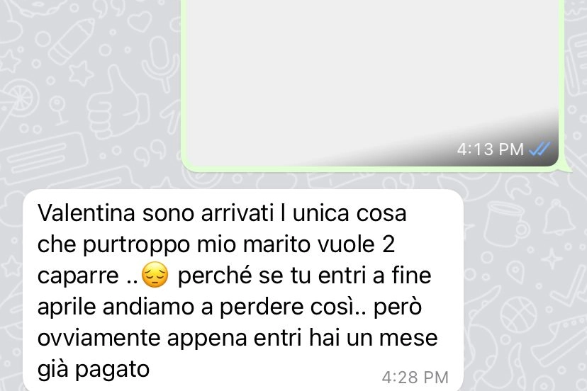 La richiesta di soldi avveniva via messaggio Whatsapp