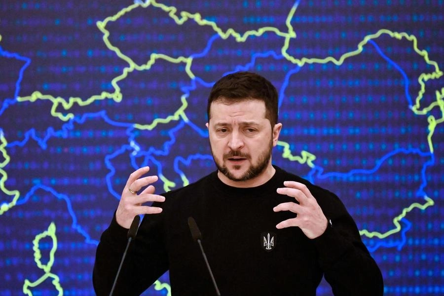 Il presidente ucraino Zelensky (Ansa)