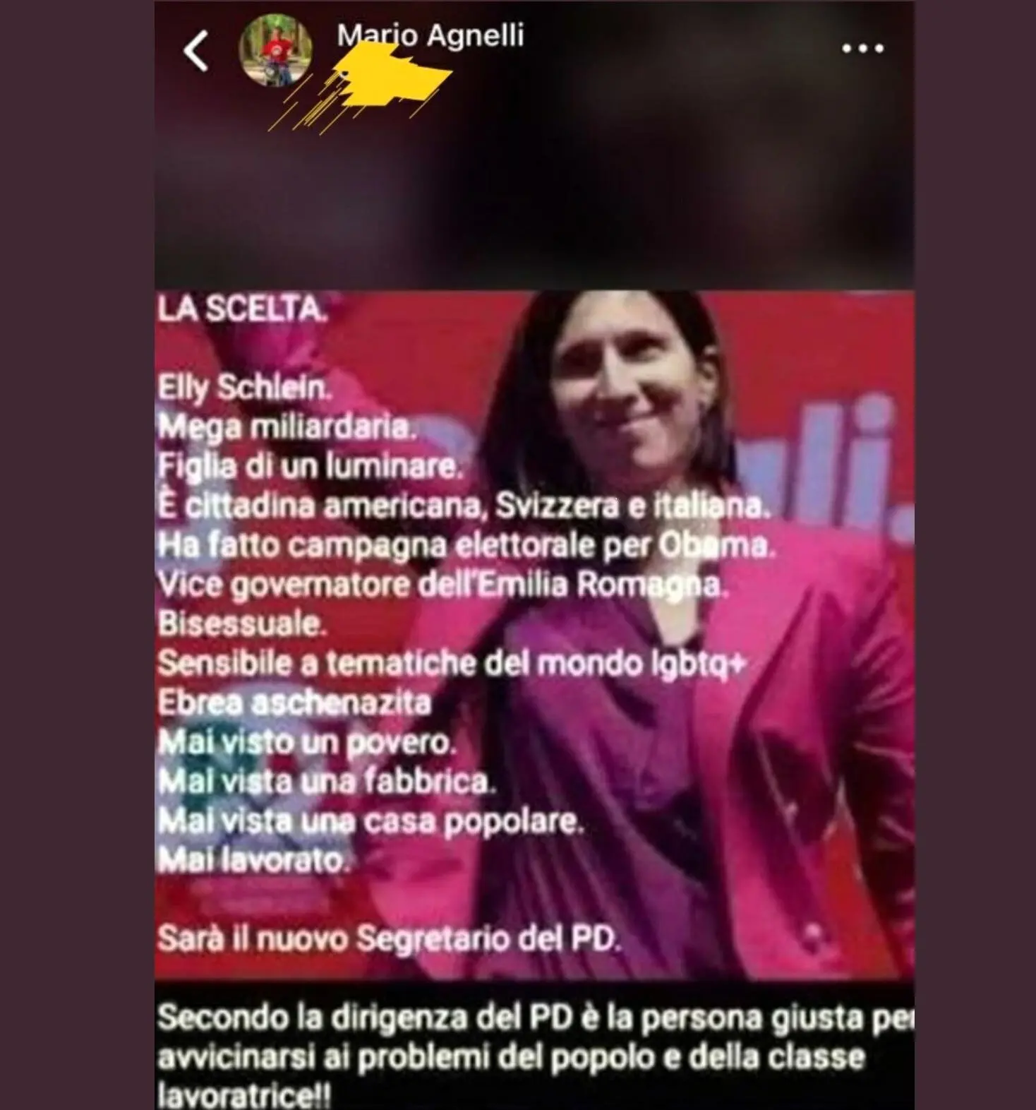 Agnelli contro Schlein su WhatsApp Il sindaco diventa un caso da