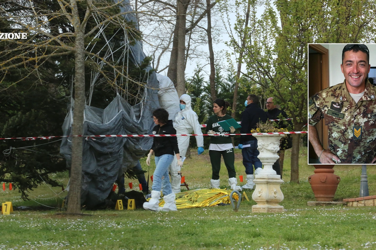 Il luogo della tragedia (foto Luca Bongianni/Germogli); nel riquadro, Gianluca Spina