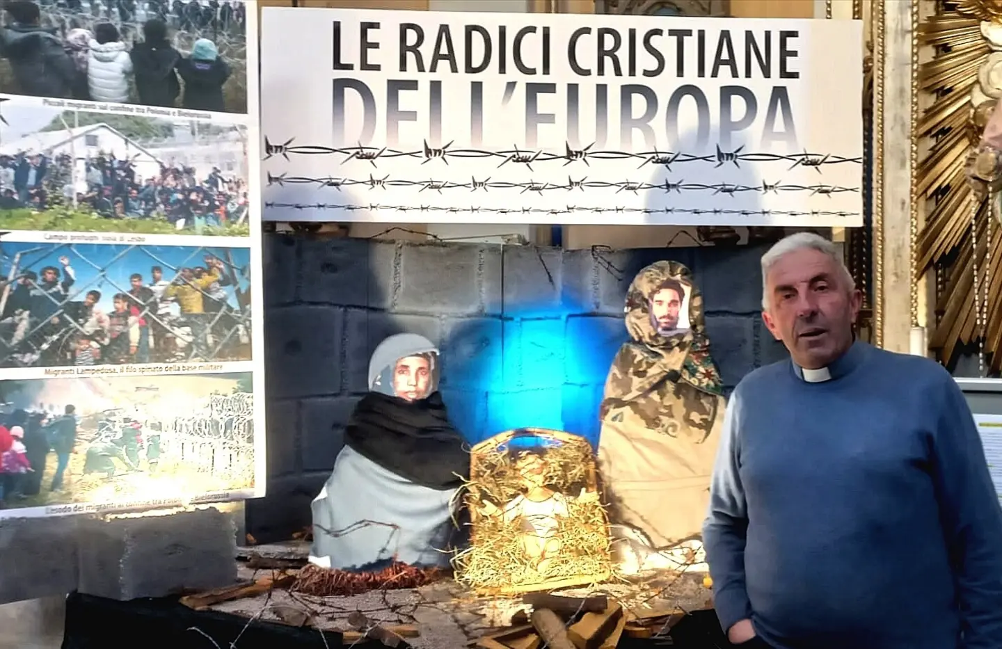 Il presepe di don Armando fa infuriare Matteo Salvini