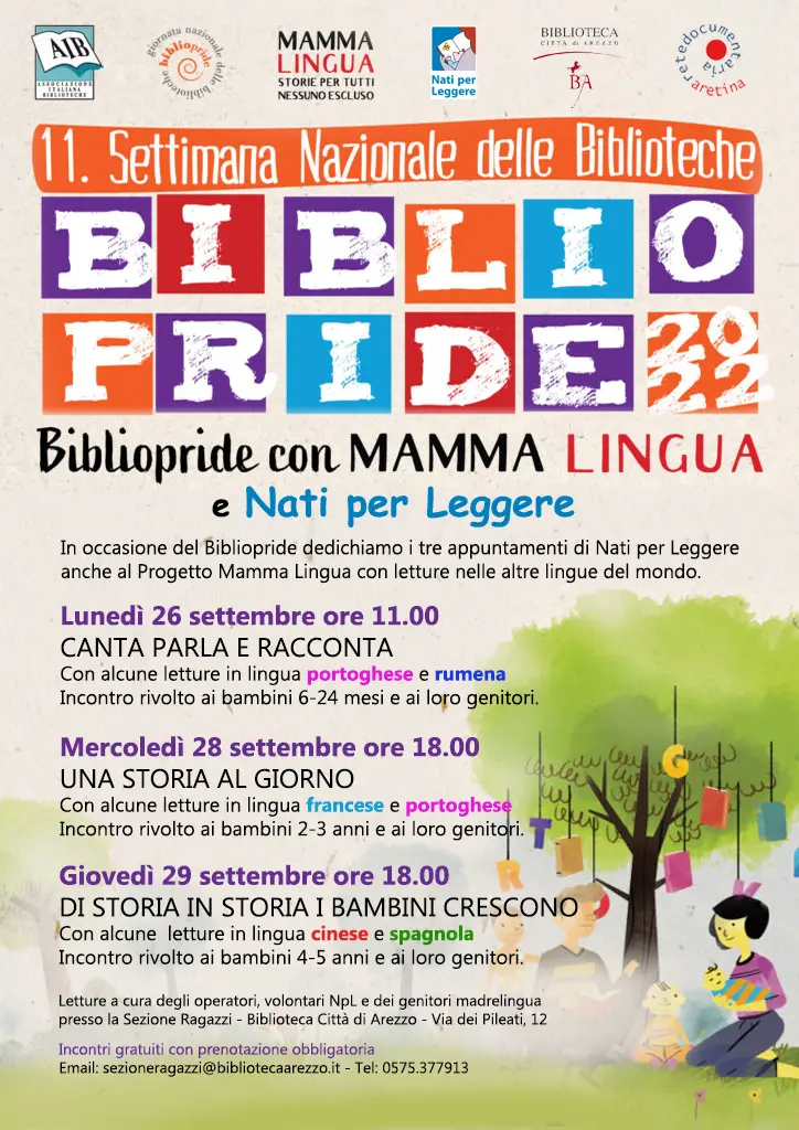 Biblioteca citt di Arezzo tre appuntamenti con Bibliopride