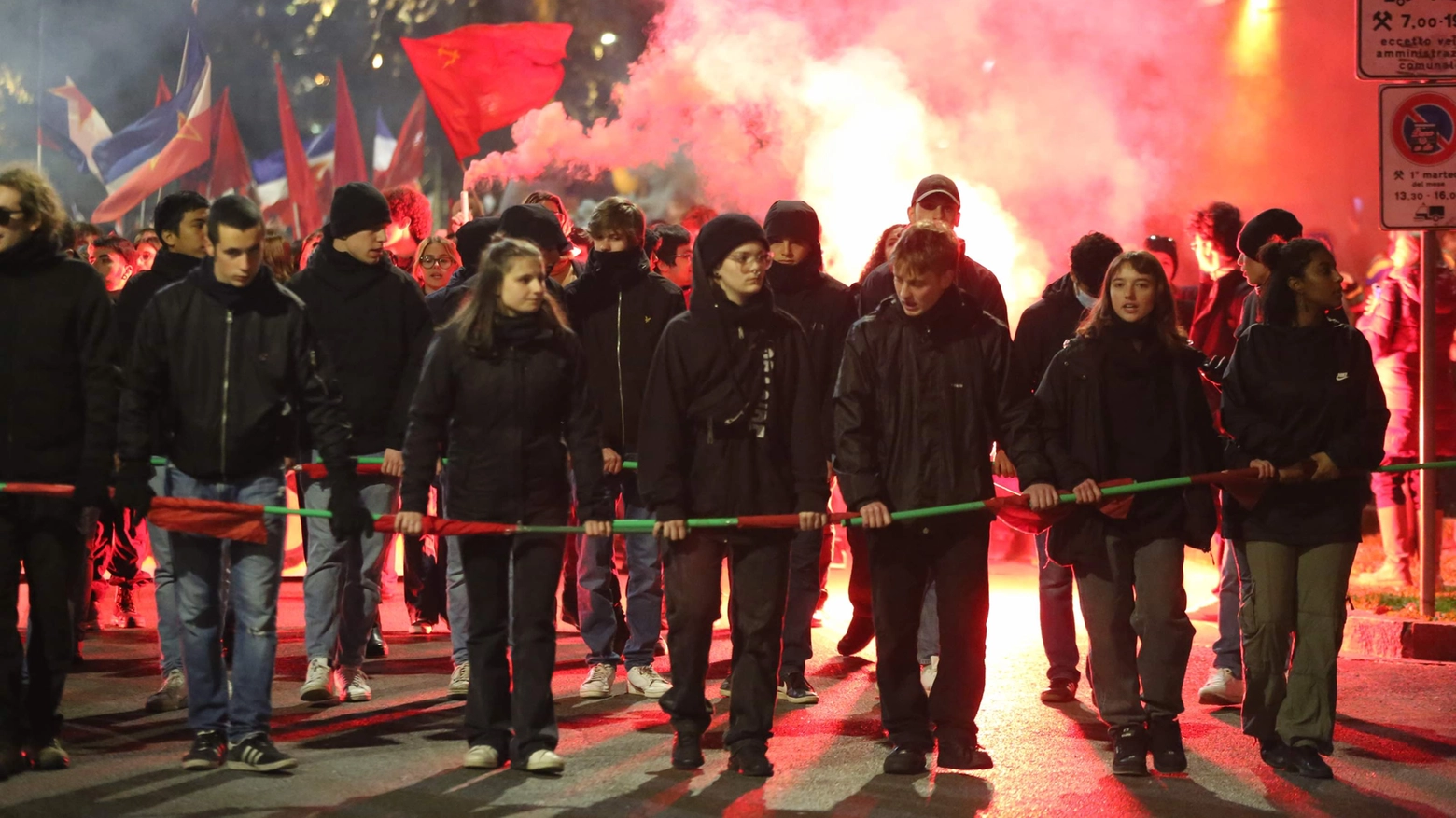 Un'immagine della manifestazione del 21 Febbraio