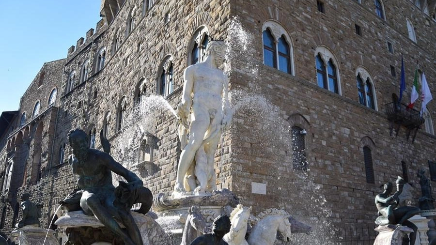 La fontana del Nettuno in piazza della Signoria