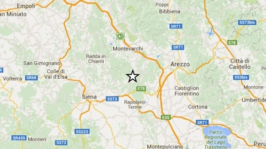 Terremoto nel senese