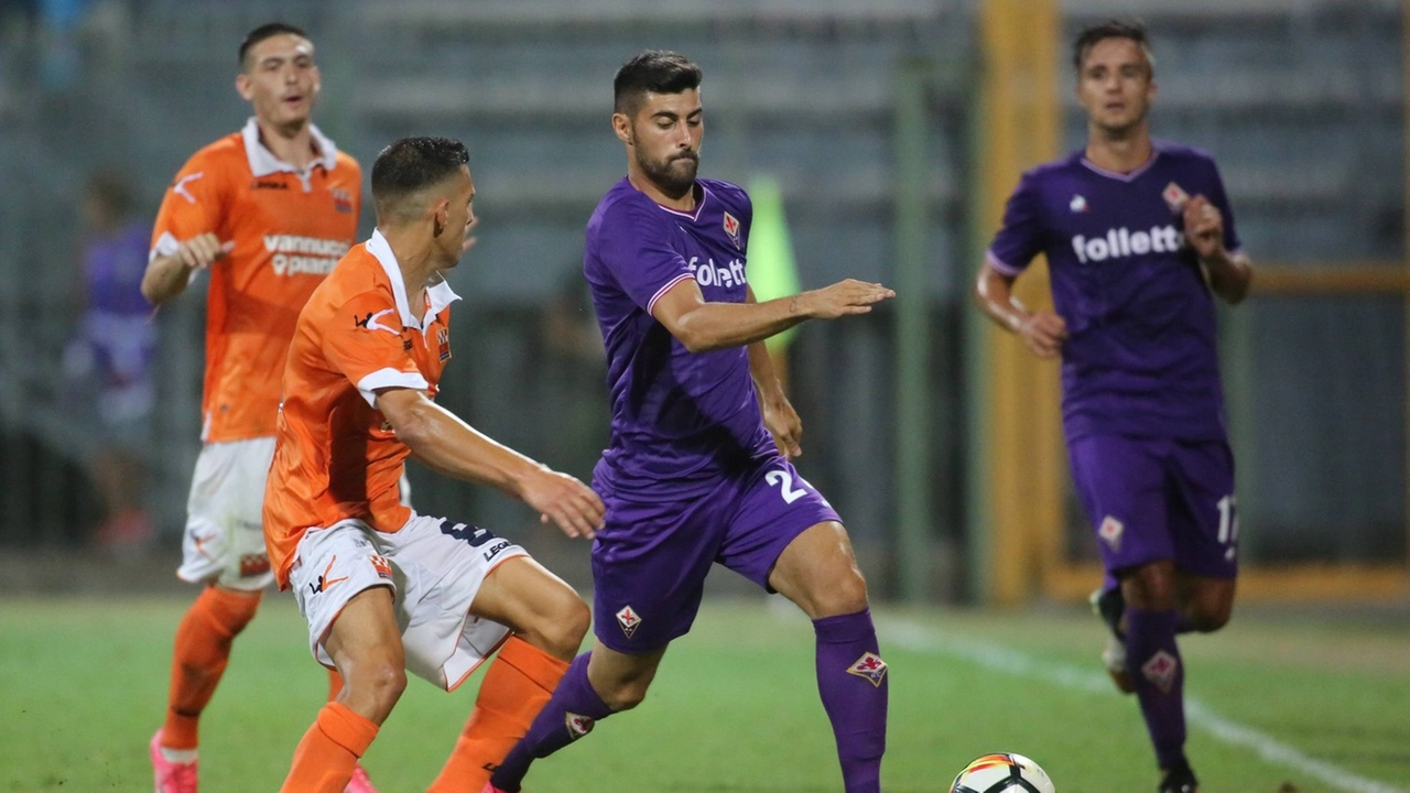 Benassi in azione in Pistoiese-Fiorentina (Germogli)