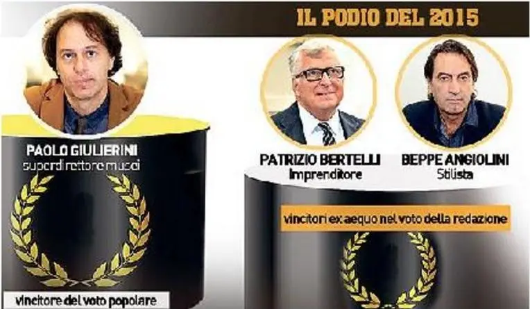 Aretino dell'anno, un podio per tre: Beppe Angiolini, Patrizio Bertelli e Paolo Giulierini