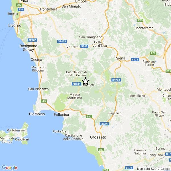 Scossa Di Terremoto Nella Notte, Epicentro A Montieri