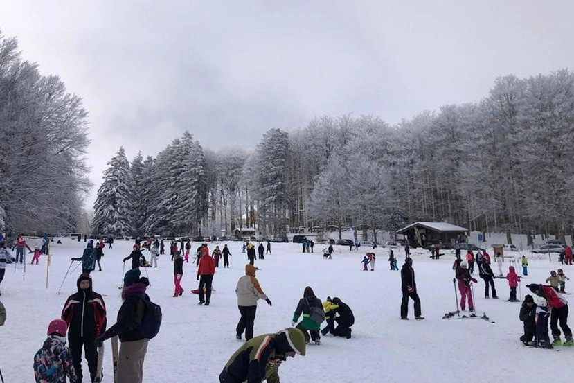 Folla di appassionati sulle piste dell'Amiata