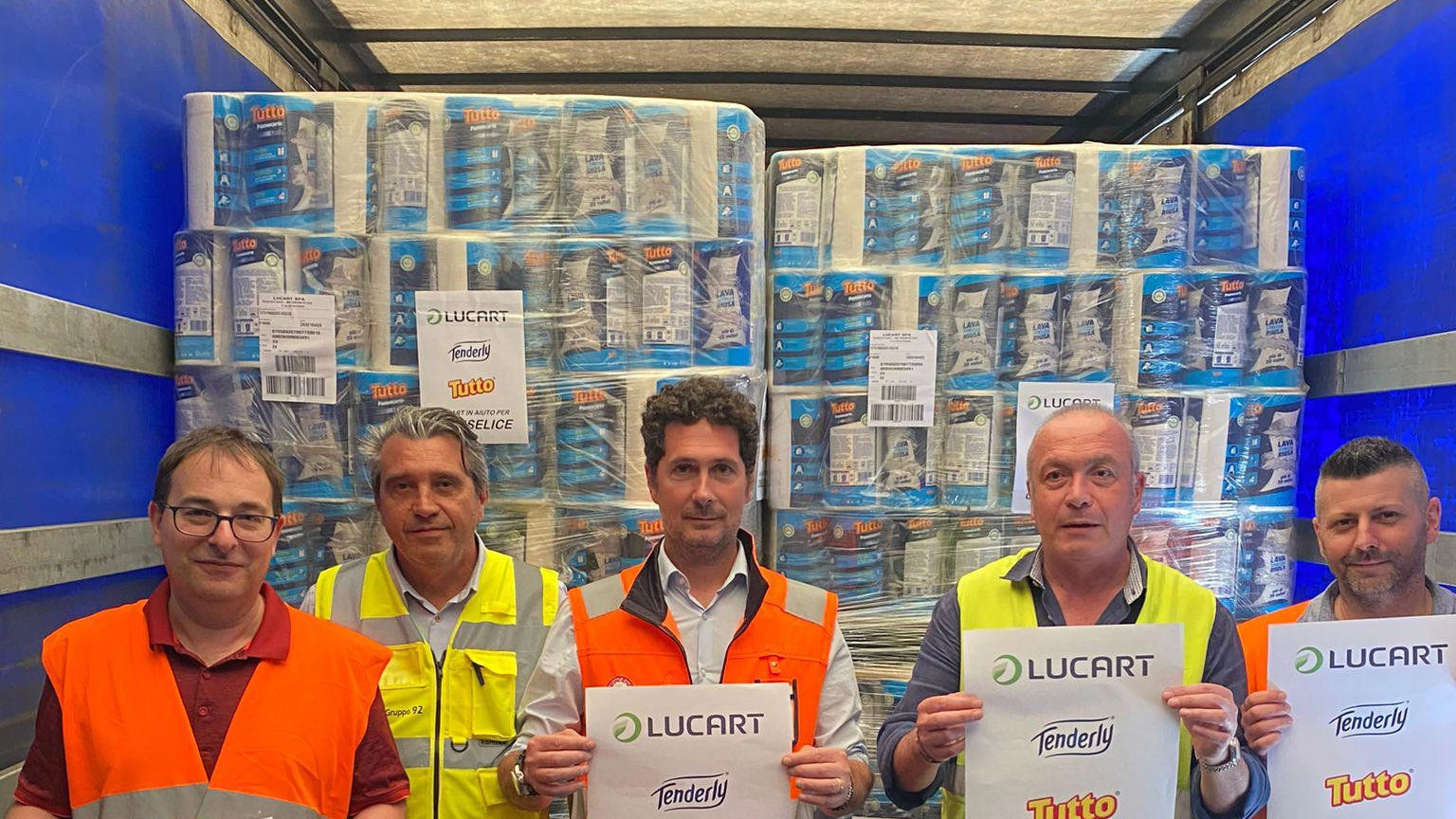 Lucart al fianco dell’Emilia Romagna  A Conselice donazioni in prodotti e carta