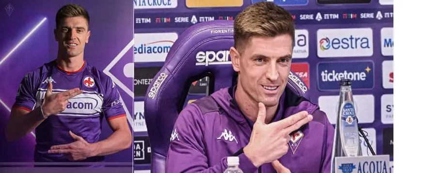 Fiorentina, ecco Piatek: "Voglio fare il pistolero. Con Vlahovic possiamo giocare insieme"