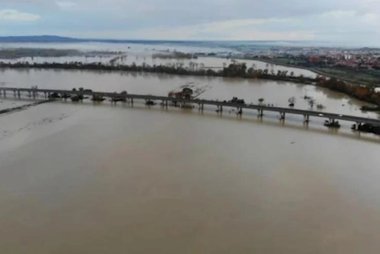 L'Ombrone a Grosseto oggi (Foto Eugenio Giani)