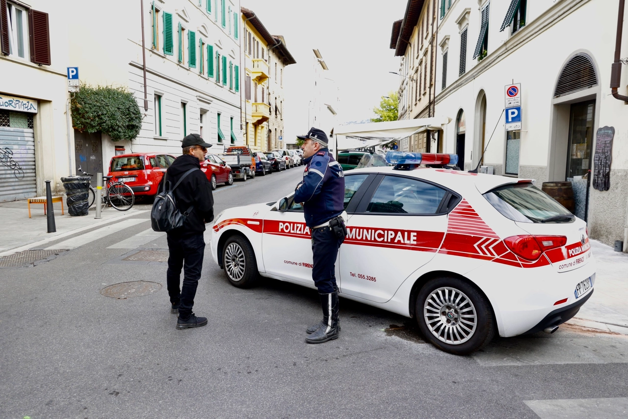 Il luogo dell'incidente, in via Gioberti (New Press Photo)