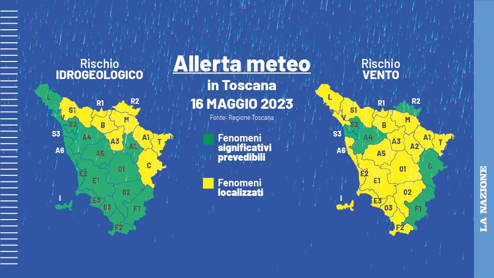 Maltempo In Toscana, Allerta Meteo Gialla: Pioggia Intensa, Vento Forte ...