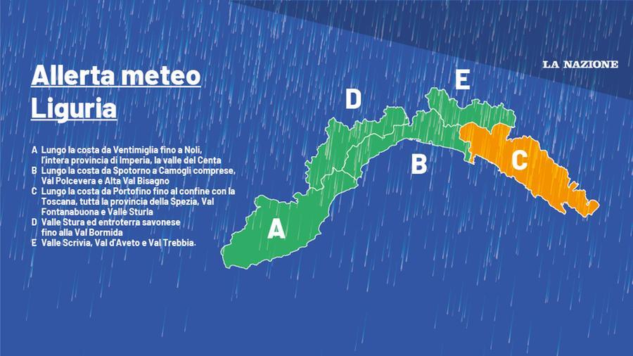 Liguria, Allerta Meteo Arancione Per Piogge Intense. Ecco Dove. Sale Il ...