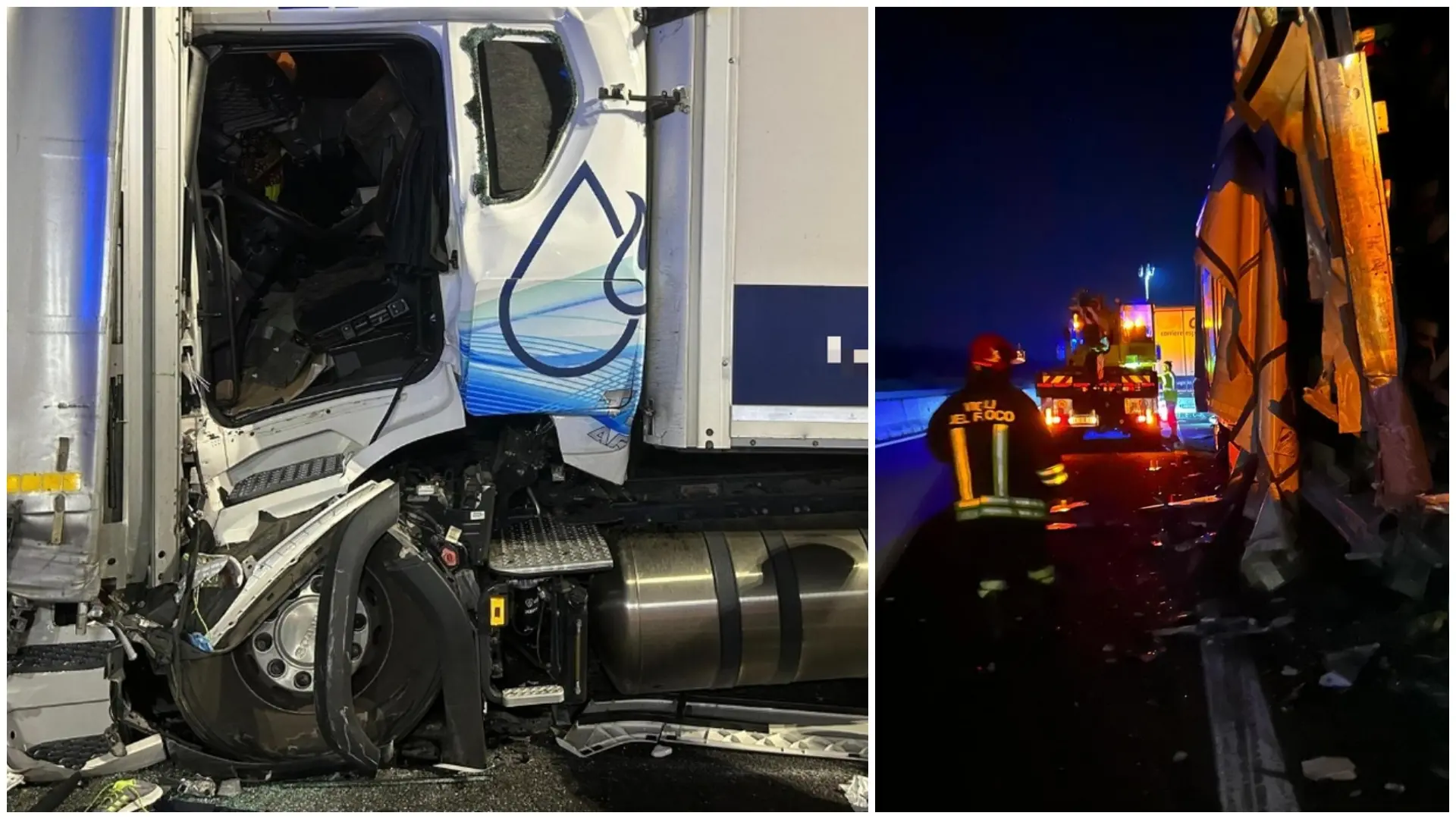 Incidente In Autostrada A1 Nella Notte, Coinvolti Quattro Camion: Un ...