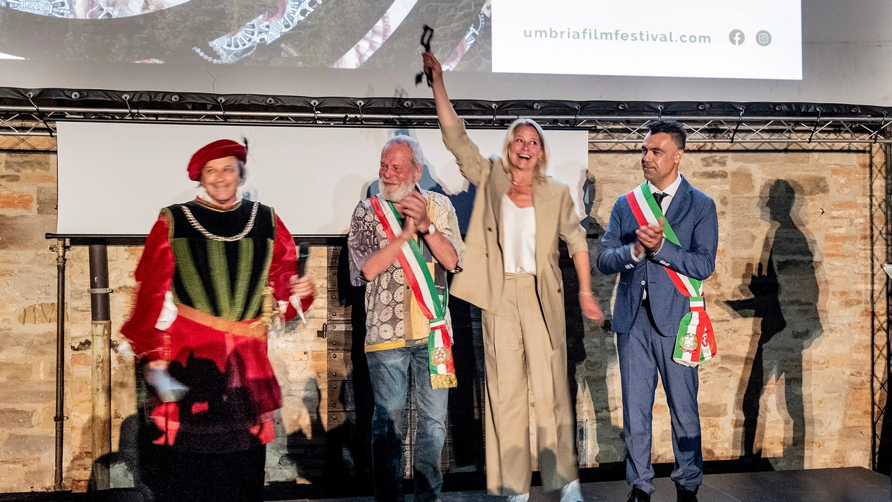 Umbria Film Festival, l’attrice Trine Dyrholm riceve le chiavi della città di Montone