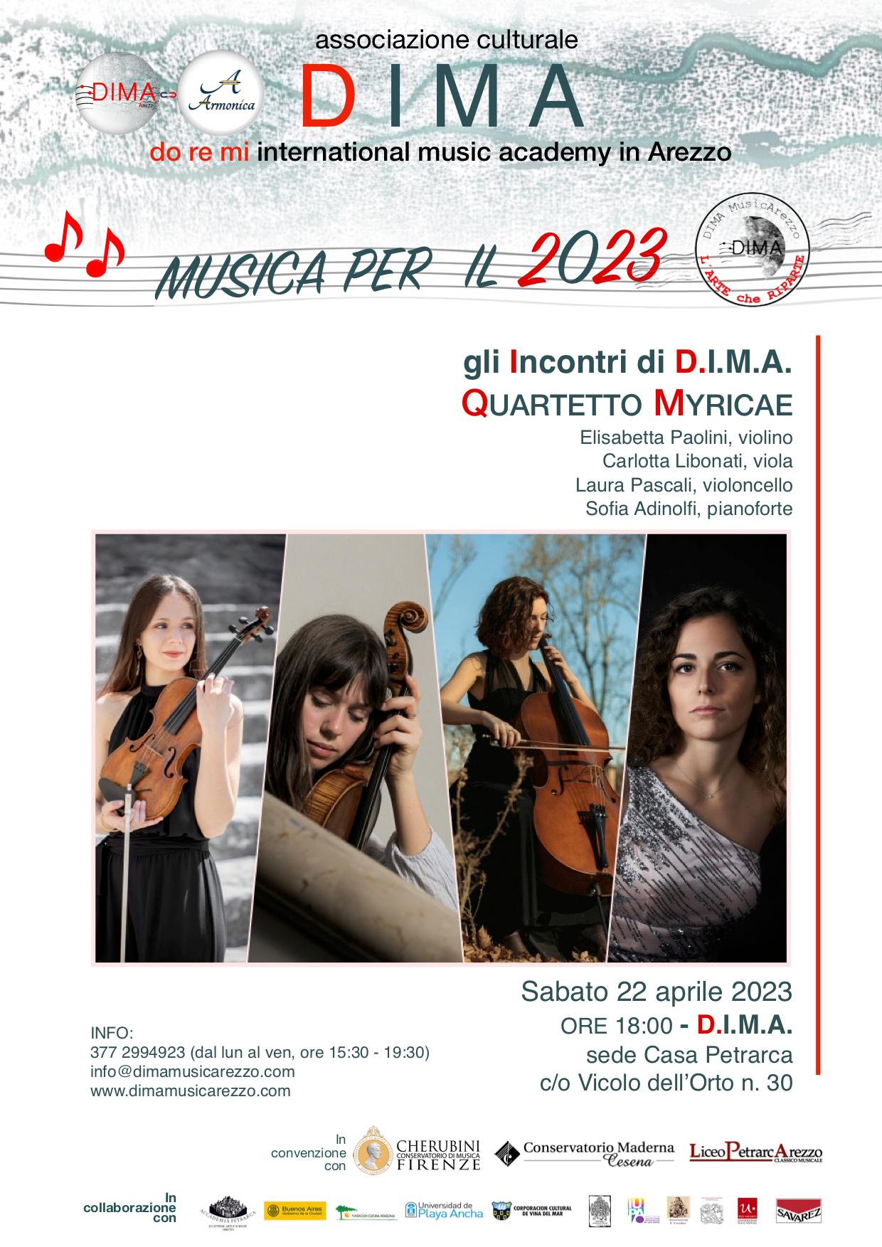 La Stagione Concertistica Dima con il Quartetto Myricae