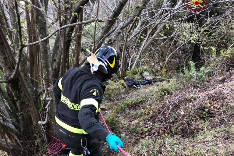 L'intervento dei vigili del fuoco