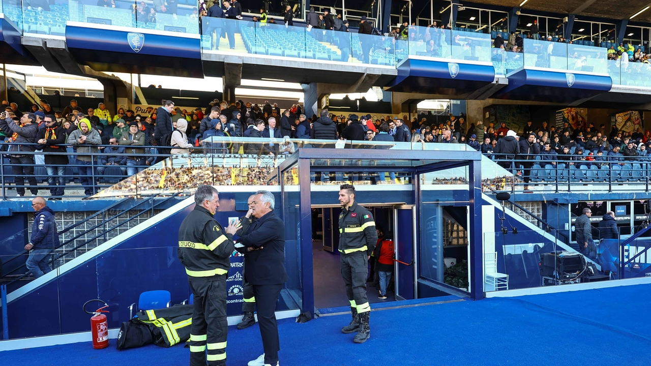 Le verifiche prima della partita (Gasperini/Fotocronache Germogli)