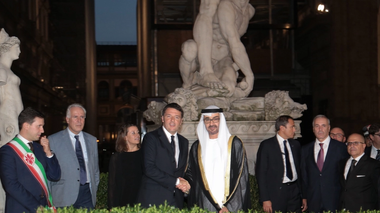  Il premier Renzi riceve in Palazzo Vecchio il principe ereditario saudita Mohammad Bin Zayed Al Nay