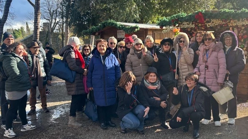 Turisti in visita ad Arezzo per le festività natalizie
