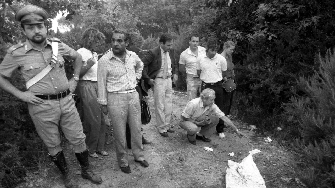 La scena del delitto  degli Scopeti (Foto archivio NewPressphoto)