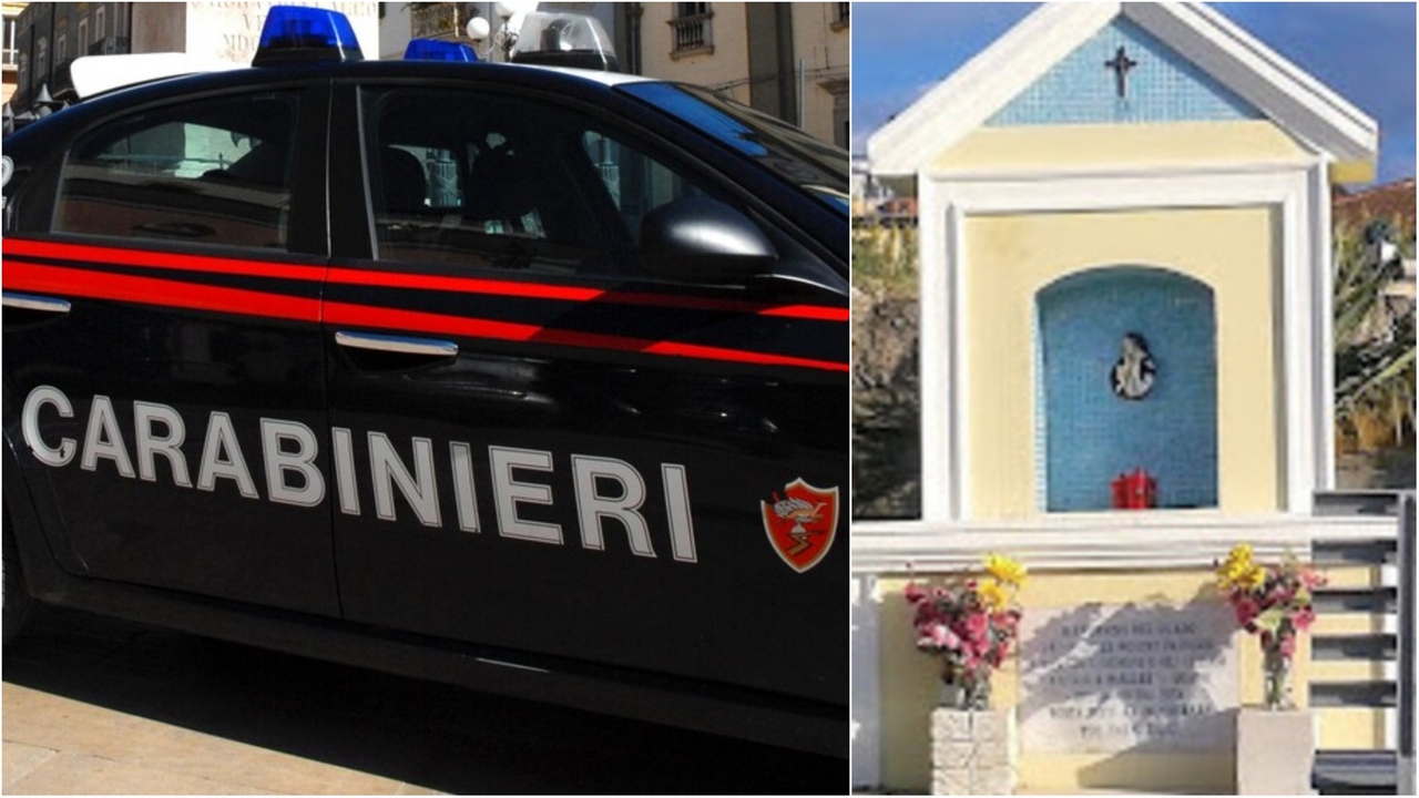 Il tabernacolo vandalizzato a Prato