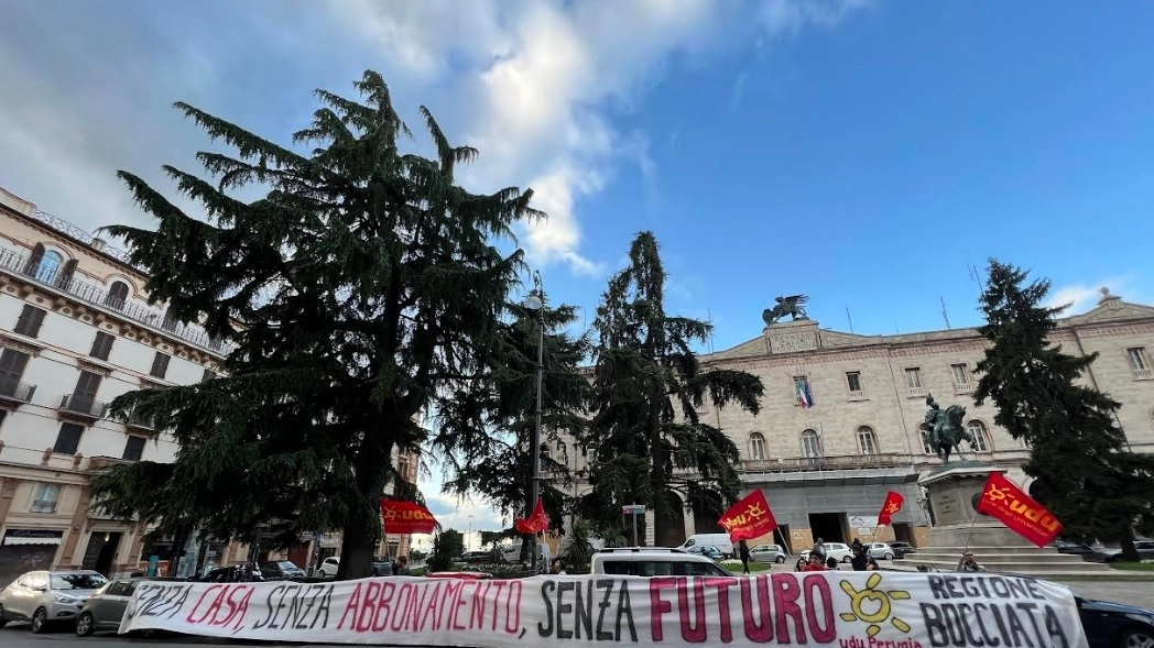 Il sit-in degli universitari