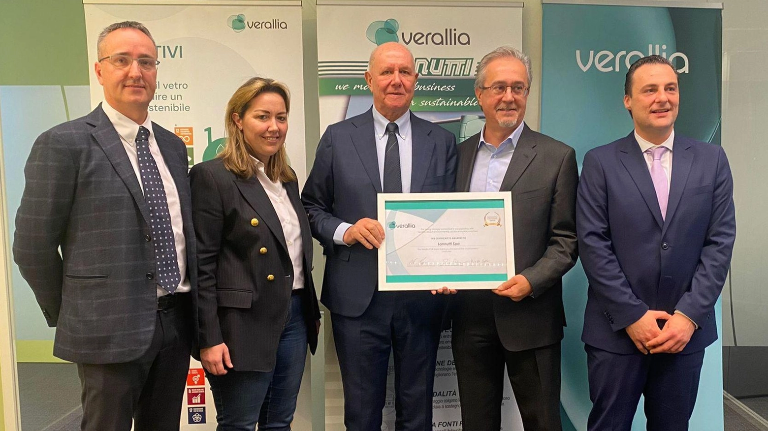 Verallia consegna i premi ai fornitori attenti alla sostenibilità