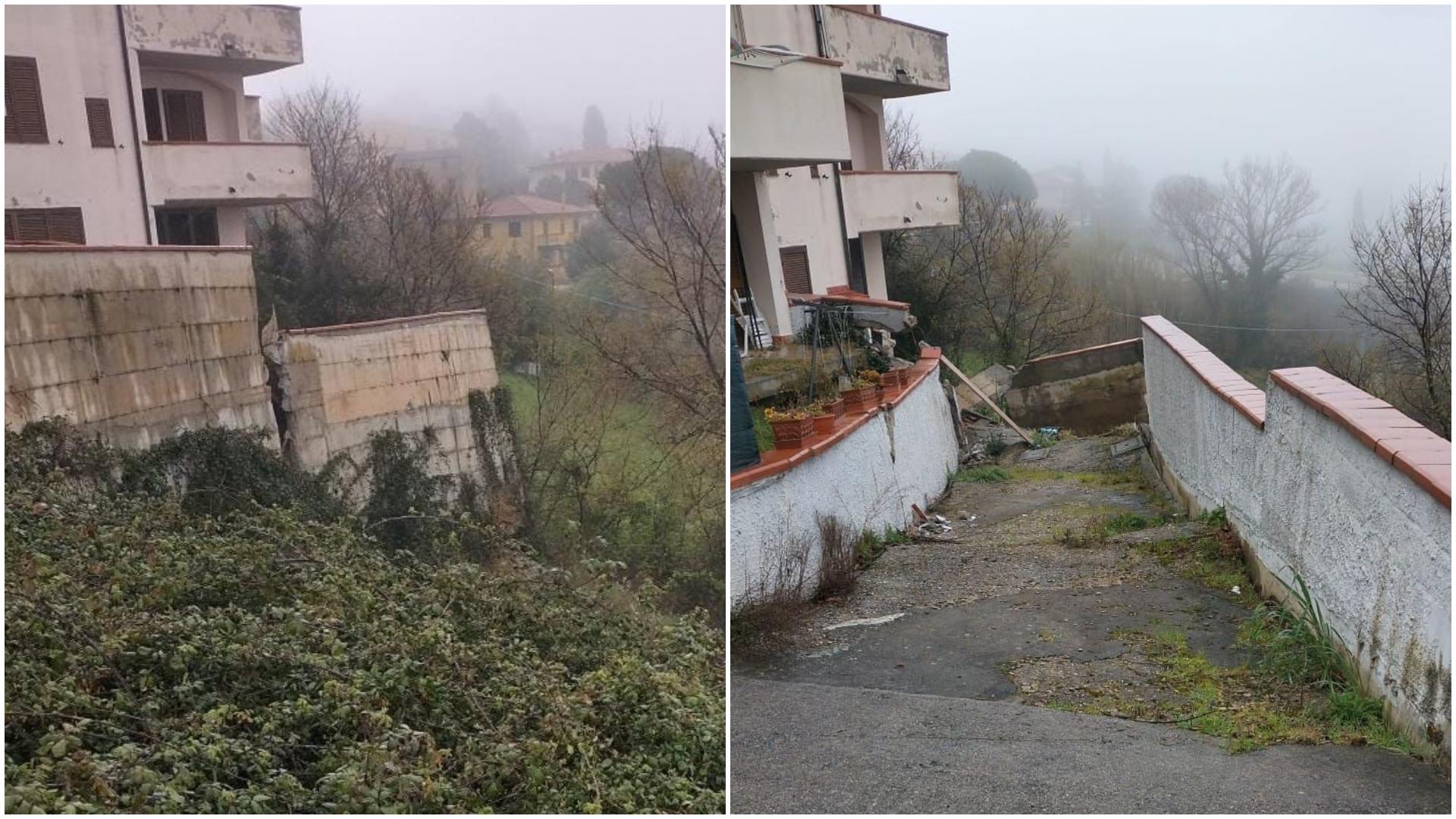 Una voragine nel terreno, poi il muro che cede: palazzo a rischio, evacuate tre famiglie